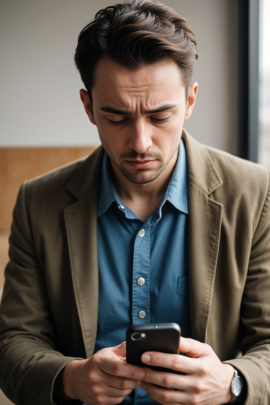 Mann schaut in Social Media und fühlt sich dadurch mehr einsam